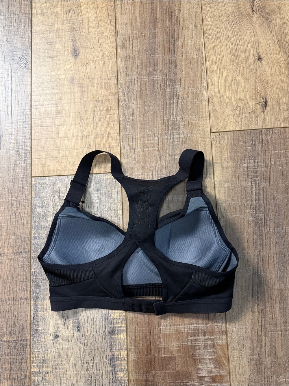 Victoria's Secret VSX Black Padded Racerback Sports Bra Adjustable Straps 32B - Picture 5 of 9